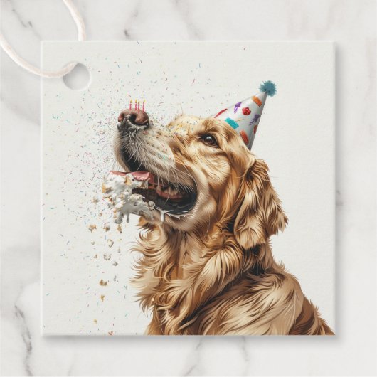 Golden Retriever Dog Geschenkanhänger (Vorderseite)