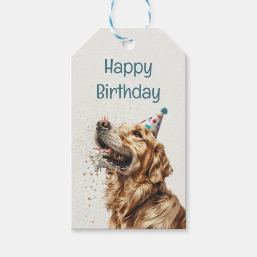 Golden Retriever Dog Geschenkanhänger (Vorderseite)