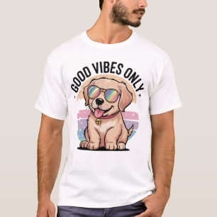 Golden Retriever Dog Good Vibes nur T-Shirt