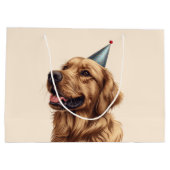 Golden Retriever Dog Große Geschenktüte (Rückseite)
