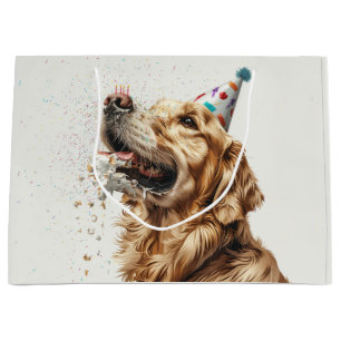 Golden Retriever Dog Große Geschenktüte