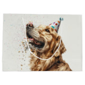 Golden Retriever Dog Große Geschenktüte (Rückseite)