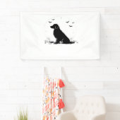 Golden Retriever Dog - Halloween Moon Silhouette O Banner (Insitu)