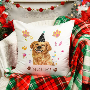 Golden Retriever Dog Hand Zeichnend Personalisiert Kissen