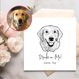Golden Retriever Dog Hand Zeichnend Personalisiert Serviette