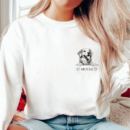 Golden Retriever Dog Hand Zeichnend Personalisiert Sweatshirt