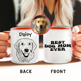 Golden Retriever Dog Hand Zeichnend Personalisiert Tasse
