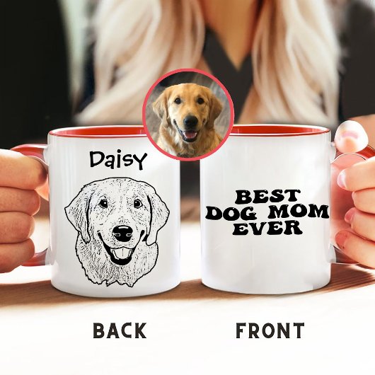 Golden Retriever Dog Hand Zeichnend Personalisiert Tasse