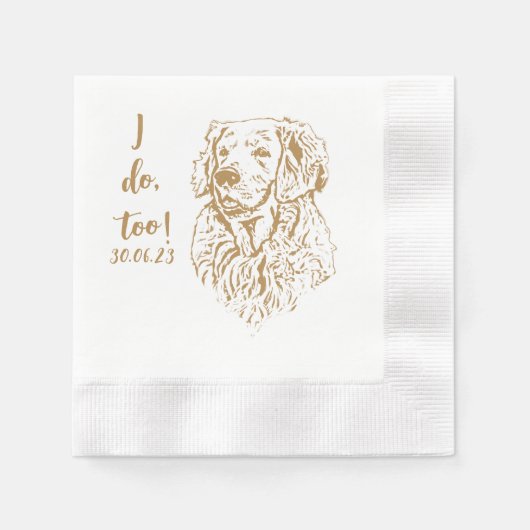 Golden Retriever Dog I do to Custom Cocktail Napk Serviette (Vorderseite)