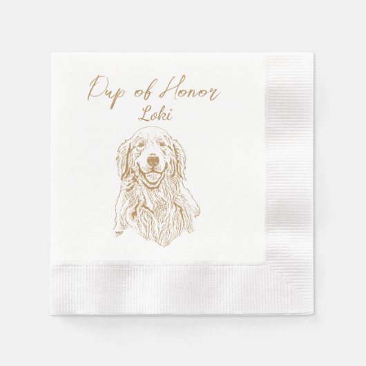 Golden Retriever Dog I do to Custom Cocktail Napk Serviette (Vorderseite)