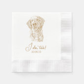 Golden Retriever Dog I do to Custom Cocktail Serviette (Vorderseite)