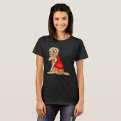 golden retriever dog I love mum tattoo T-Shirt (Vorne ganz)