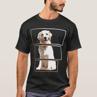 Golden Retriever Dog in einem Rahmen Hunde Liebhab T-Shirt