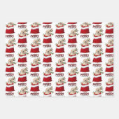 Golden Retriever Dog in Holiday Gift Bag Geschenkpapier Set (Vorderseite 3)