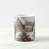 Golden Retriever Dog in Schnee Weihnachten Kaffeetasse (Mittel)