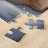 Golden Retriever Dog in Schnee Weihnachten Puzzle (Seite)