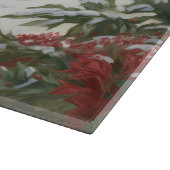 Golden Retriever Dog in Schnee Weihnachten Schneidebrett (Ecke)