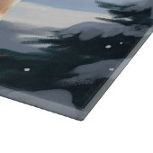 Golden Retriever Dog in Schnee Weihnachten Schneidebrett (Ecke)