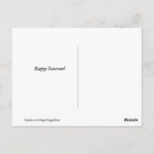 Golden Retriever Dog in Strohhut glücklicher Somme Postkarte (Rückseite)