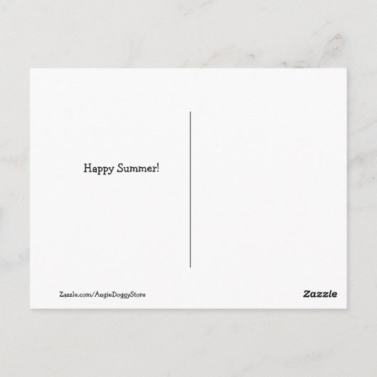 Golden Retriever Dog in Strohhut glücklicher Somme Postkarte (Rückseite)