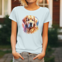 Golden Retriever Dog in Watercolor T-Shirt