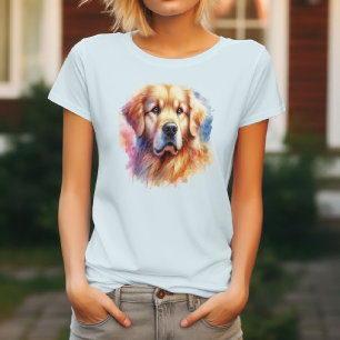 Golden Retriever Dog in Watercolor T-Shirt