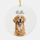 Golden Retriever Dog Individueller Urlaub Weihnach Keramik Ornament (Vorne)