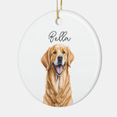 Golden Retriever Dog Individueller Urlaub Weihnach Keramik Ornament (Links)