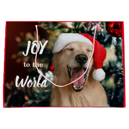 Golden Retriever Dog Jog to the World Christmas Große Geschenktüte