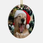Golden Retriever Dog Jog to World Christmas Keramik Ornament (Rechts)