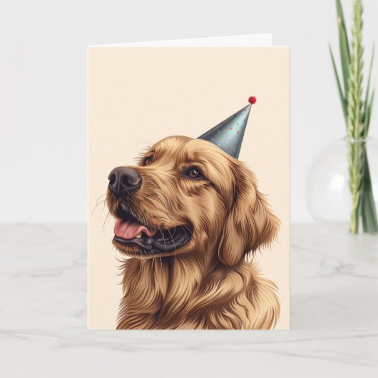 Golden Retriever Dog Karte (Vorderseite)