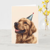 Golden Retriever Dog Karte (Gelbe Blume)