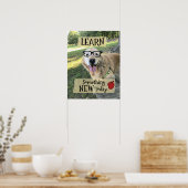 Golden Retriever Dog lernen etwas Neues Klassenzim Poster (Küche)