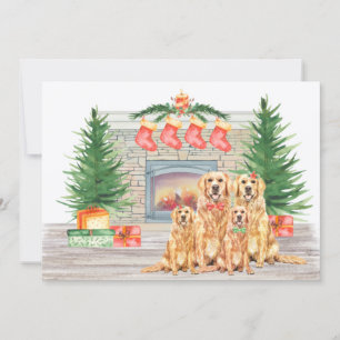 Golden Retriever Dog Lover Christmas Feiertagskarte