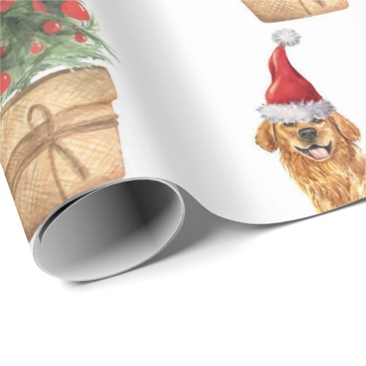 Golden Retriever Dog Lover Geschenk Geschenkpapier (Rolleneckpunkt)