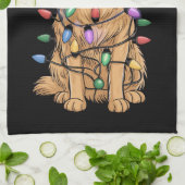 Golden Retriever Dog Lover Mama Vater Geschirrtuch (Gefaltet)