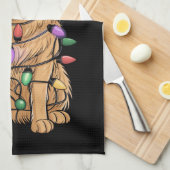 Golden Retriever Dog Lover Mama Vater Geschirrtuch (Viertel Falte)