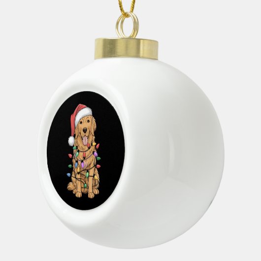 Golden Retriever Dog Lover Mama Vater Keramik Kugel-Ornament (Rechts)