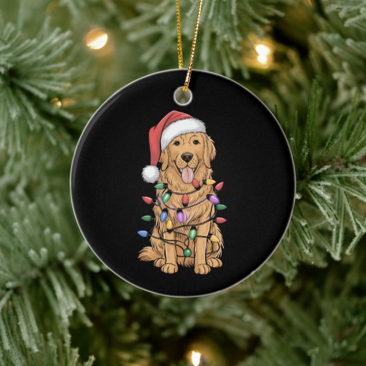 Golden Retriever Dog Lover Mama Vater Keramik Ornament (Baum)