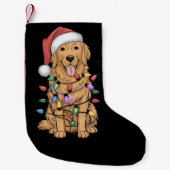 Golden Retriever Dog Lover Mama Vater Kleiner Weihnachtsstrumpf (Vorderseite)