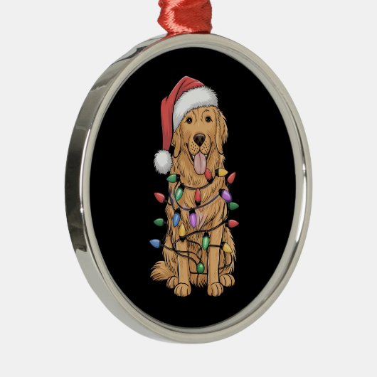 Golden Retriever Dog Lover Mama Vater Ornament Aus Metall (Rechts)