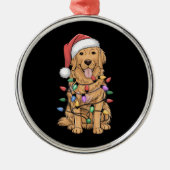 Golden Retriever Dog Lover Mama Vater Ornament Aus Metall (Vorne)
