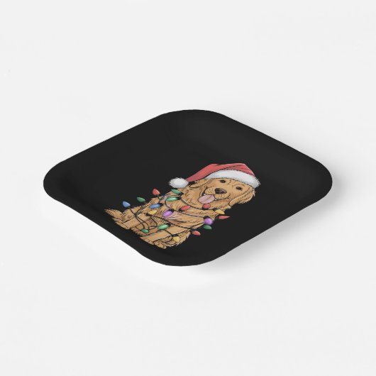 Golden Retriever Dog Lover Mama Vater Pappteller (Gewinkelt)