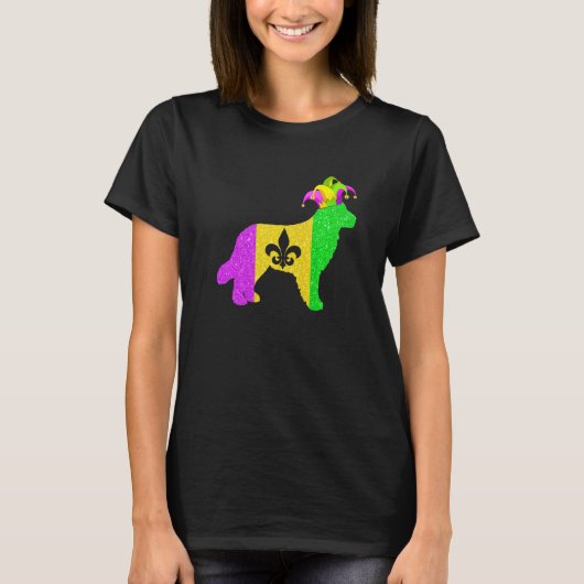 Golden Retriever Dog Lover Mardi Gras Carnival Par T-Shirt (Vorderseite)