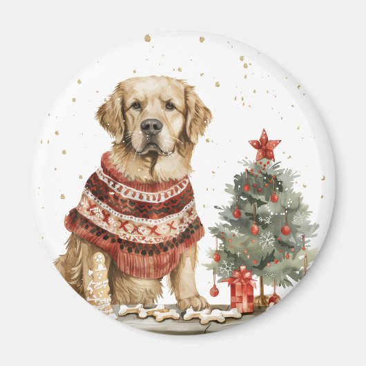 Golden Retriever Dog Magnet (Vorne)