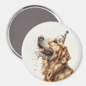 Golden Retriever Dog Magnet (Vorderseite/Rückseite)