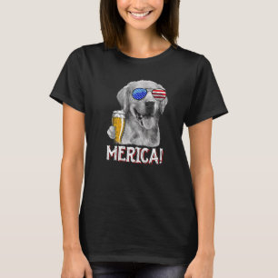 Golden Retriever Dog Merica 4. Juli Patriotic Ame T-Shirt
