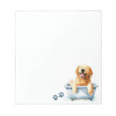 Golden Retriever Dog Notizblock (Vorderseite)