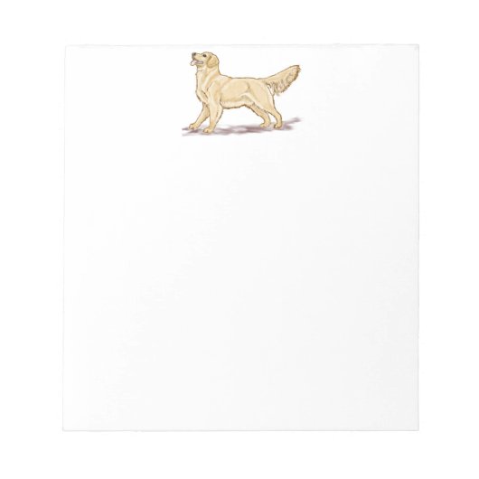 Golden Retriever Dog Notizblock (Vorderseite)