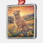 Golden Retriever dog Ornament Aus Metall (Links)
